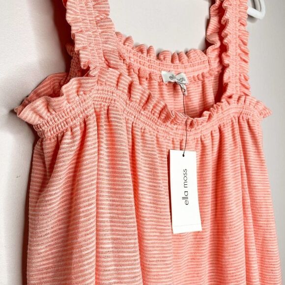 Ella Moss Addy‎ Knit Striped Ruffle Tank - Picture 3 of 14